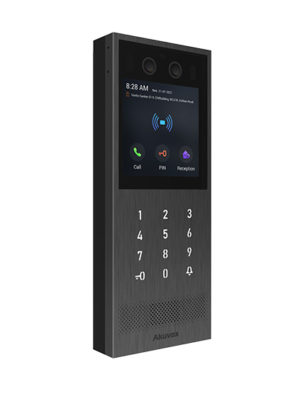 Akuvox X912, All in one IP video intercom: vandal resistant sip video intercom, digital keypad, face recognition, bluetooth, rfid & qr code