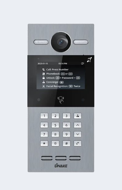 dnake s615 facial recognition android door phone with 4.3” display