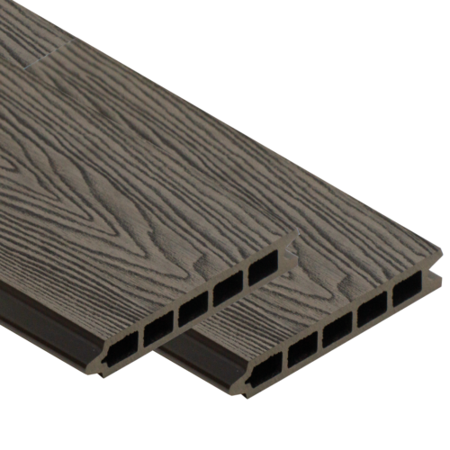 grey embossed composite fencing board | 2m x 14.5cm x 1.9cm