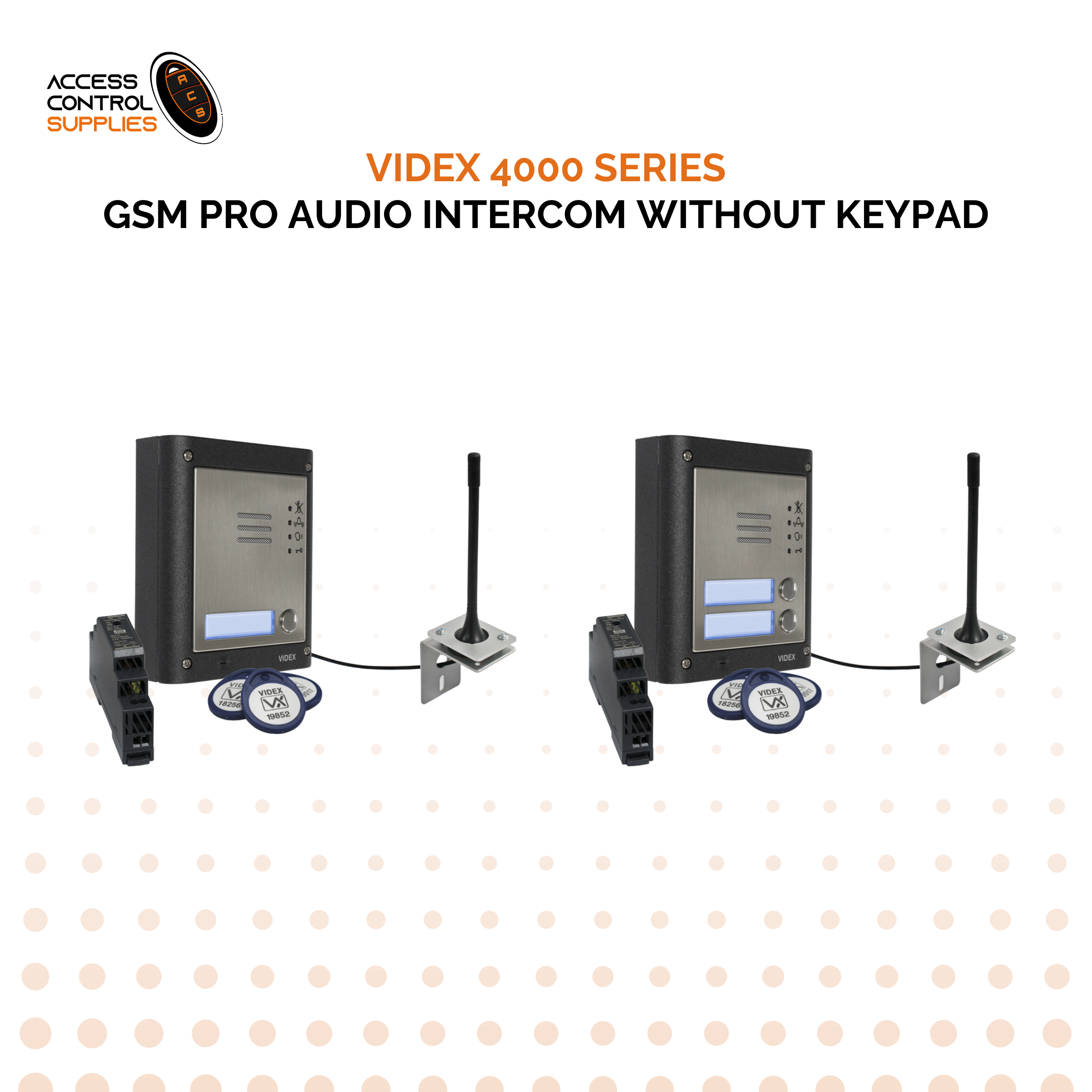 videx audio intercom 4000 series without keypad | 1 12 buttons